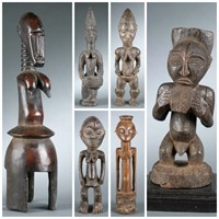 6 African style figures. 20th century.