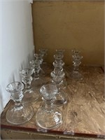 12 Glass Candle Holders