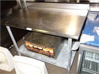 Stainless Table with Galvinized undershelf