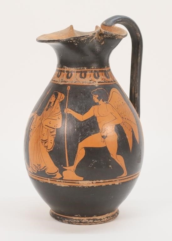 Greek Style Red Figure Pottery Chous
