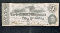 1862 $5 Confederate States of America T-53