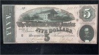 1864 $5 Confederate States of America T-69