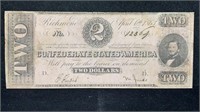 1863 $2 Confederate States of America T-61