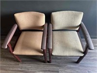 2 PADDED ARM CHAIRS