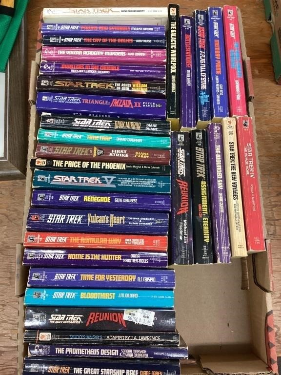 Flat of Star Trek paperback books