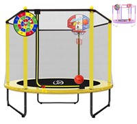 LANGXUN 60" Trampoline for Kids, 5ft Mini Toddler