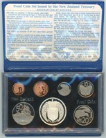 1979 New Zealand Treasury Proof Set, 7 Coins in Or