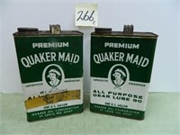 (2) Quaker Maid Premium Oil Cans