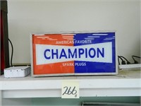 Champion Spark Plugs Lighted Sign (Cracked Panel)