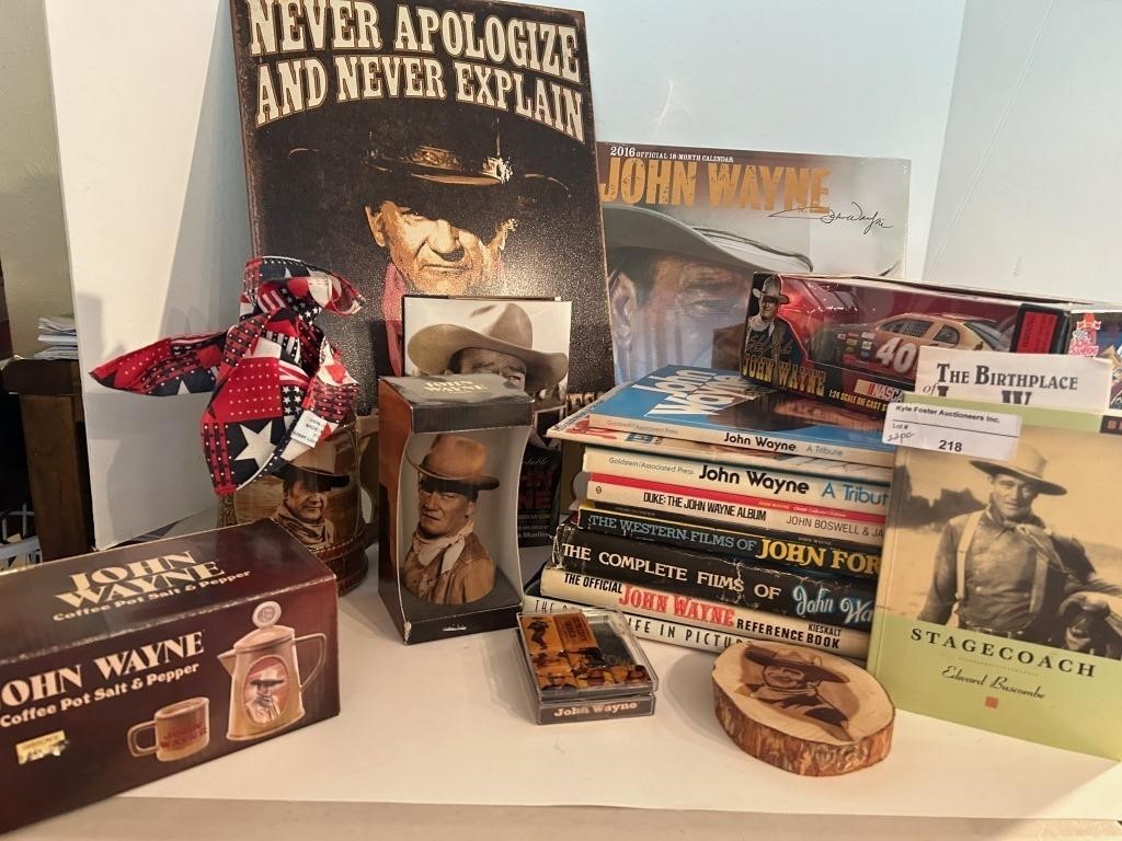 Large Lot of John Wayne Memerobilia