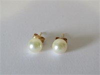 14K GOLD PEARL EARRINGS