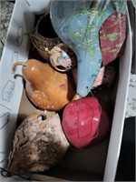 Painted gourd bird houses