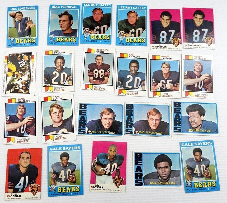 (22) 1970s TOPPS CHICAGO BEARS w/SAYERS