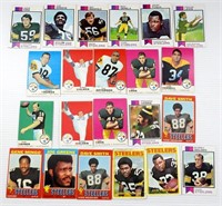(22) 1970s TOPPS PITTS STEELERS
