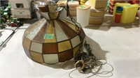 Stained glass hanging lamp 20”  base