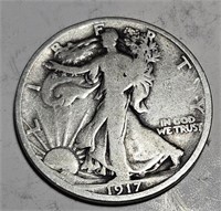 1917 Better Date Walking Liberty Half Dollar