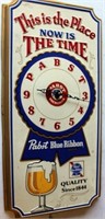 Pabst Blue Ribbon Clock, runs