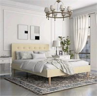 Faux Leather Upholstered Platform Bed