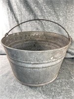 (H) Galvanized metal bucket- #4 stamped in the