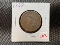 1838 LARGE CENT