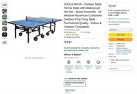 B6158  JOOLA NOVA Table Tennis Table 108 x 60.