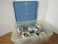 9 Large Silver Balls