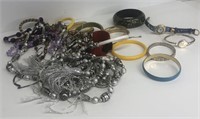 Costume jewelry bracelets and watches