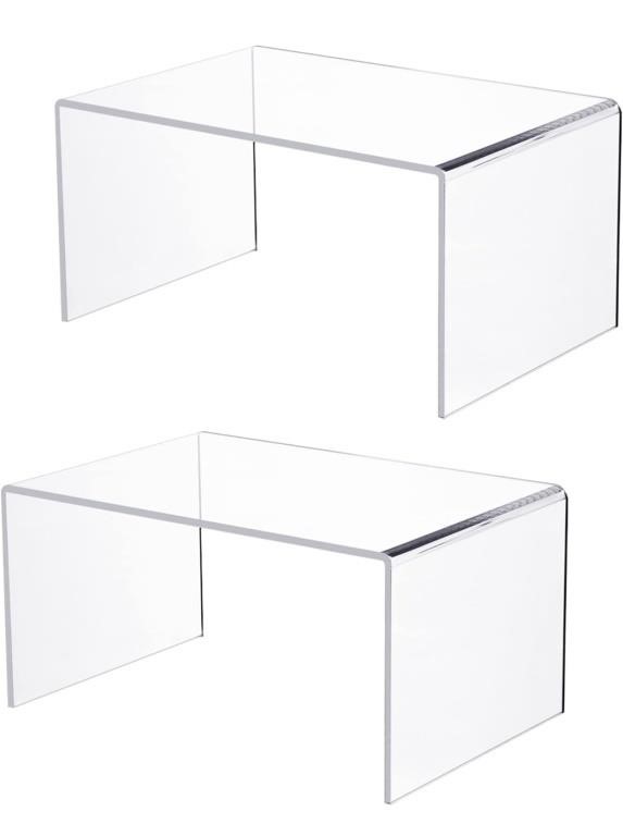4 Clear Acrylic Risers for display- slightly used