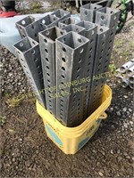 BUCKET OF (14) GALVANIZED PERFORATED TUBING