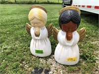 2 Blow mold Angels - 18"
