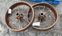Antique steel wheels