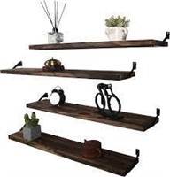 HXSWY 36 Inch Rustic Wood Floating Shelves