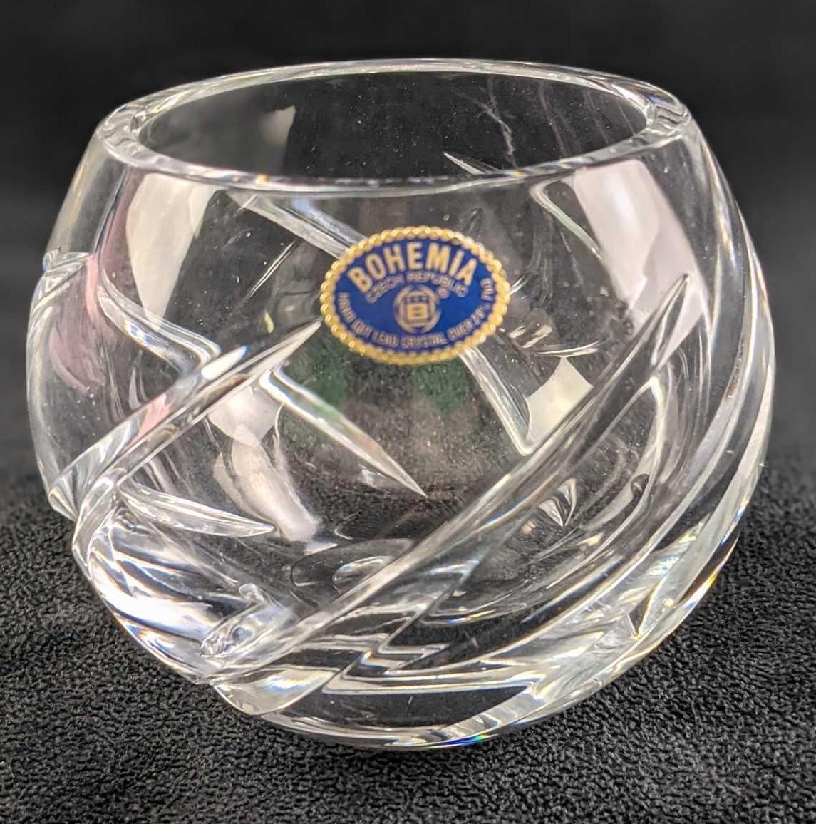 Bohemia Czech Republic Crystal Tea Light Bowl