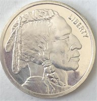 Indian-Buffalo Silver Round 1oz .999 Silver