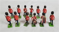 12 Britain Military Band Figures, Metal & Plastic