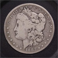 US Coins 1882 Morgan Silver Dollar, Circulated