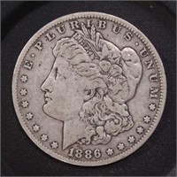 US Coins 1886-O Morgan Silver Dollar, Circulated