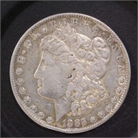 US Coins 1885 Morgan Silver Dollar, Circulated wit