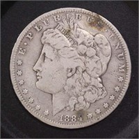 US Coins 1884-S Morgan Silver Dollar, Circulated
