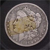 US Coins 1884-O Morgan Silver Dollar, Circulated