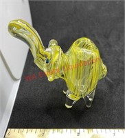 Glass pipe yellow elephant (living room)