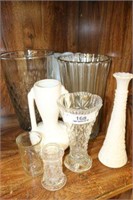 8 Glass Vases