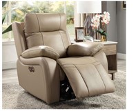 Furniture of America Gaspe Power Leather Recliner