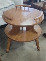19th Cent. 2 Tier Round End Table