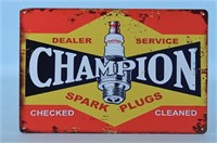 Champion Spark Plugs Metal Sign