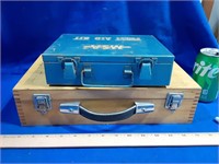 WOOD Box & Metal First Aid Box