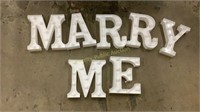 “Marry Me” Light Up Letters 8.5” Each