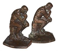 Set of Bronze "Thinker" Bookends