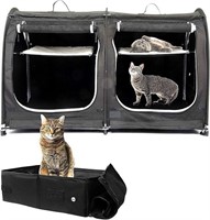 *2 Pet Collapsible CatCondo Pet Kennel BkforTravel