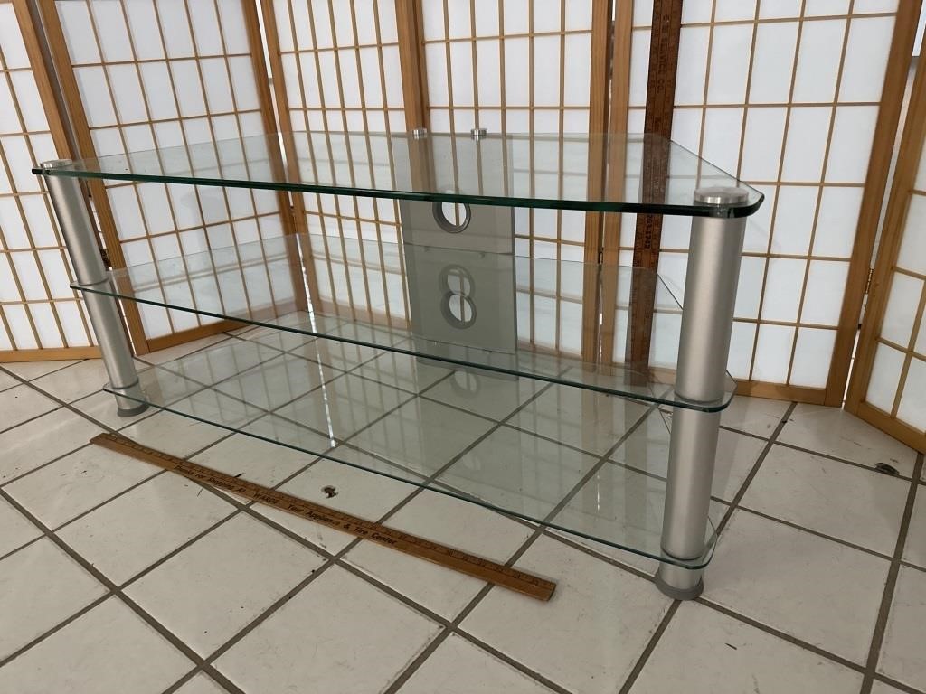 Glass tv stand